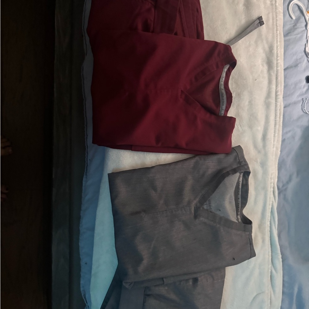Fabletics Red And Gray Activewear Set - image 1